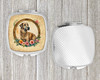 Irish Wolfhound and Flowers Compact Decorative Travel Makeup Mirror product image at NuMercy 4