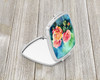 New York Roses in Watercolor Compact Decorative Travel Makeup Mirror DAC1692 product image at NuMercy 2
