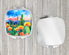 Arizona Saguaro Cactus Blossom in Watercolor Compact Decorative Travel Makeup Mirror DAC1626 product image at NuMercy 4