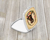 Chocolate Labrador Retriever and Flowers Compact Decorative Travel Makeup Mirror product image at NuMercy 2