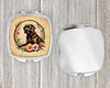 Chocolate Labrador Retriever and Flowers Compact Decorative Travel Makeup Mirror product image at NuMercy 4