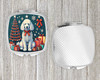 White Poodle Christmas Compact Decorative Travel Makeup Mirror product image at NuMercy 4