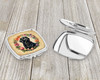 Flat-Coated Retriever and Flowers Compact Decorative Travel Makeup Mirror product image at NuMercy 3