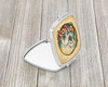 Westie and Flowers Compact Decorative Travel Makeup Mirror product image at NuMercy 2