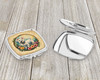 Westie and Flowers Compact Decorative Travel Makeup Mirror product image at NuMercy 3