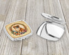 Tibetan Spaniel and Flowers Compact Decorative Travel Makeup Mirror product image at NuMercy 3