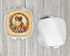 Tibetan Spaniel and Flowers Compact Decorative Travel Makeup Mirror product image at NuMercy 4