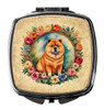 Chow Chow and Flowers Compact Decorative Travel Makeup Mirror DAC2120 product image at NuMercy