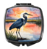 Blue Heron Setting Sun Compact Decorative Travel Makeup Mirror DAC7504 product image at NuMercy
