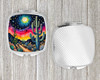 Colorful Queen of the Night Cactus Compact Decorative Travel Makeup Mirror product image at NuMercy 4