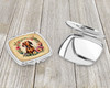 Dachshund and Flowers Compact Decorative Travel Makeup Mirror DAC2126 product image at NuMercy 3