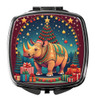 Rhinoceros Christmas Compact Decorative Travel Makeup Mirror product image at NuMercy