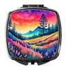 Colorful Yarrow Compact Decorative Travel Makeup Mirror product image at NuMercy