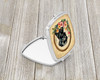 Black Labrador Retriever and Flowers Compact Decorative Travel Makeup Mirror product image at NuMercy 2