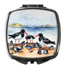 Oystercatchers Feeding Compact Decorative Travel Makeup Mirror product image at NuMercy