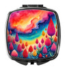 Colorful Celosia Compact Decorative Travel Makeup Mirror product image at NuMercy
