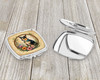 Lancashire Heeler and Flowers Compact Decorative Travel Makeup Mirror product image at NuMercy 3