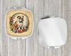 English Bulldog and Flowers Compact Decorative Travel Makeup Mirror DAC2109 product image at NuMercy 4
