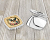 Papillon and Flowers Compact Decorative Travel Makeup Mirror product image at NuMercy 3