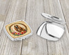 Afghan Hound and Flowers Compact Decorative Travel Makeup Mirror product image at NuMercy 3