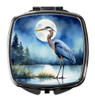 Blue Heron Under the Moonlight Compact Decorative Travel Makeup Mirror DAC7495 product image at NuMercy