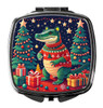Alligator Christmas Compact Decorative Travel Makeup Mirror product image at NuMercy