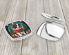 Saint Bernard Christmas Compact Decorative Travel Makeup Mirror product image at NuMercy 3