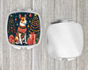 Basenji Christmas Compact Decorative Travel Makeup Mirror product image at NuMercy 4