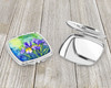 Tennessee Iris in Watercolor Compact Decorative Travel Makeup Mirror DAC1707 product image at NuMercy 3