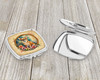 Chihuahua and Flowers Compact Decorative Travel Makeup Mirror DAC2115 product image at NuMercy 3