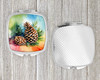 Maine White Pine Cone and Tassels in Watercolor Compact Decorative Travel Makeup Mirror DAC1665 product image at NuMercy 4
