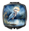 Blue Heron Under the Moonlight Compact Decorative Travel Makeup Mirror DAC7492 product image at NuMercy