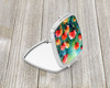 Ohio Scarlet Carnations in Watercolor Compact Decorative Travel Makeup Mirror DAC1698 product image at NuMercy 2