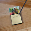 Maine White Pine Cone and Tassels in Watercolor Sticky Note Holder Refillable Dispenser DAC1665 product image at NuMercy 2