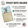 Gray Briard Coworker Watercolor Sticky Note Holder Refillable Dispenser product image at NuMercy 3