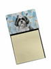 Black and White Shih Tzu Coworker Watercolor Sticky Note Holder Refillable Dispenser product image at NuMercy