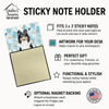 Black and White Sheltie Coworker Watercolor Sticky Note Holder Refillable Dispenser product image at NuMercy 3