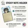 Black and Tan Pekingese Coworker Watercolor Sticky Note Holder Refillable Dispenser product image at NuMercy 3