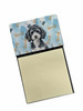 Miniature Parti Poodle Coworker Watercolor Sticky Note Holder Refillable Dispenser product image at NuMercy