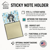 Miniature Parti Poodle Coworker Watercolor Sticky Note Holder Refillable Dispenser product image at NuMercy 3