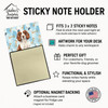 Liver and White English Springer Spaniel Coworker Watercolor Sticky Note Holder Refillable Dispenser product image at NuMercy 3