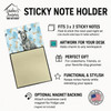 Gray Irish Wolfhound Coworker Watercolor Sticky Note Holder Refillable Dispenser product image at NuMercy 3
