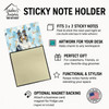 Blue Merle Collie Coworker Watercolor Sticky Note Holder Refillable Dispenser product image at NuMercy 3