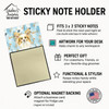Lemon and White Papillon Coworker Watercolor Sticky Note Holder Refillable Dispenser product image at NuMercy 3