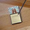 Red and White Basset Hound Coworker Watercolor Sticky Note Holder Refillable Dispenser product image at NuMercy 2