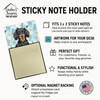Longhaired Black and Tan Dachshund Coworker Watercolor Sticky Note Holder Refillable Dispenser product image at NuMercy 3