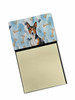 Tricolor and White Basenji Coworker Watercolor Sticky Note Holder Refillable Dispenser product image at NuMercy