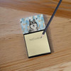 Keeshond Coworker Watercolor Sticky Note Holder Refillable Dispenser product image at NuMercy 2