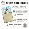 Keeshond Coworker Watercolor Sticky Note Holder Refillable Dispenser product image at NuMercy 3