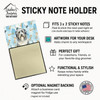 Bearded Collie Coworker Watercolor Sticky Note Holder Refillable Dispenser product image at NuMercy 3